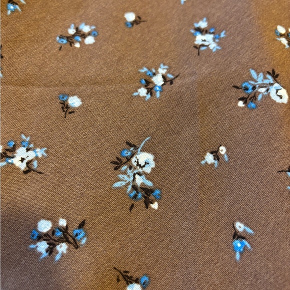 Brown & Blue Floral Mini Skirt Size 2 - Picture 7 of 10